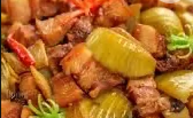 Thịt kho cải chua