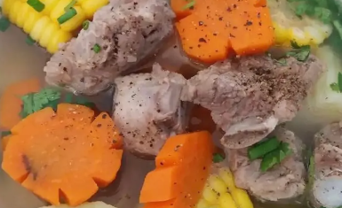 canh sườn hầm củ quả