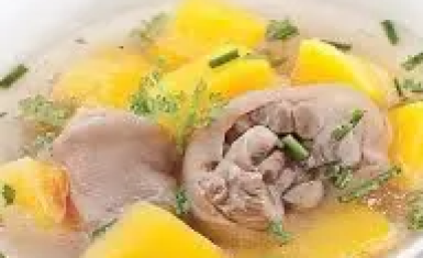 canh giò heo đu đủ