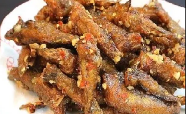 Cá bống chiên tỏi ớt