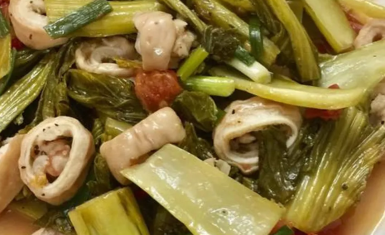  Lòng xào dưa cải